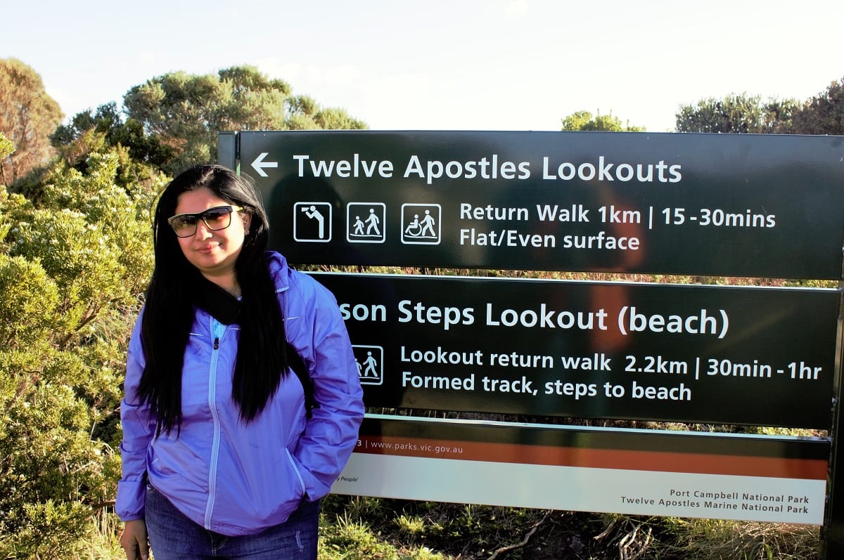 Saloni Rampal at Twelve Apostles 